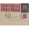 PARIS - BLASON COMTE DE NICE - 8 TIMBRES - DONT UN PORTE TIMBRE DE L'OFFICE PHILATELIQUE DE PARIS.